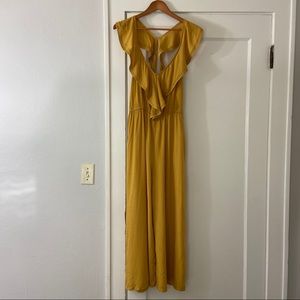 Xhilaration Mustard Yellow Pant Romper One piece